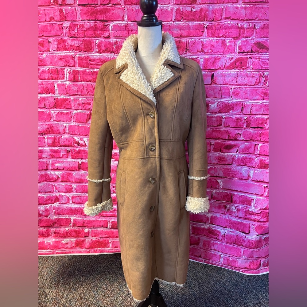 Marc New York Andrew Marc Tan‎ Faux Leather/Fur Coat